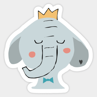 The elephant king Sticker